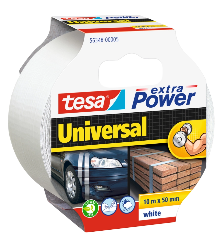 Nastro adesivo "extra power" colore bianco, 10 mt x 50 mm - tesa